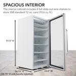 Whynter Commercial 10.6 cu. ft. Stainless Steel Commercial Beverage Merchandiser Display Refrigerator with Superlit Door and Lock – White CBM-1060XLW