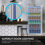 Whynter Commercial 10.6 cu. ft. Stainless Steel Commercial Beverage Merchandiser Display Refrigerator with Superlit Door and Lock – White CBM-1060XLW