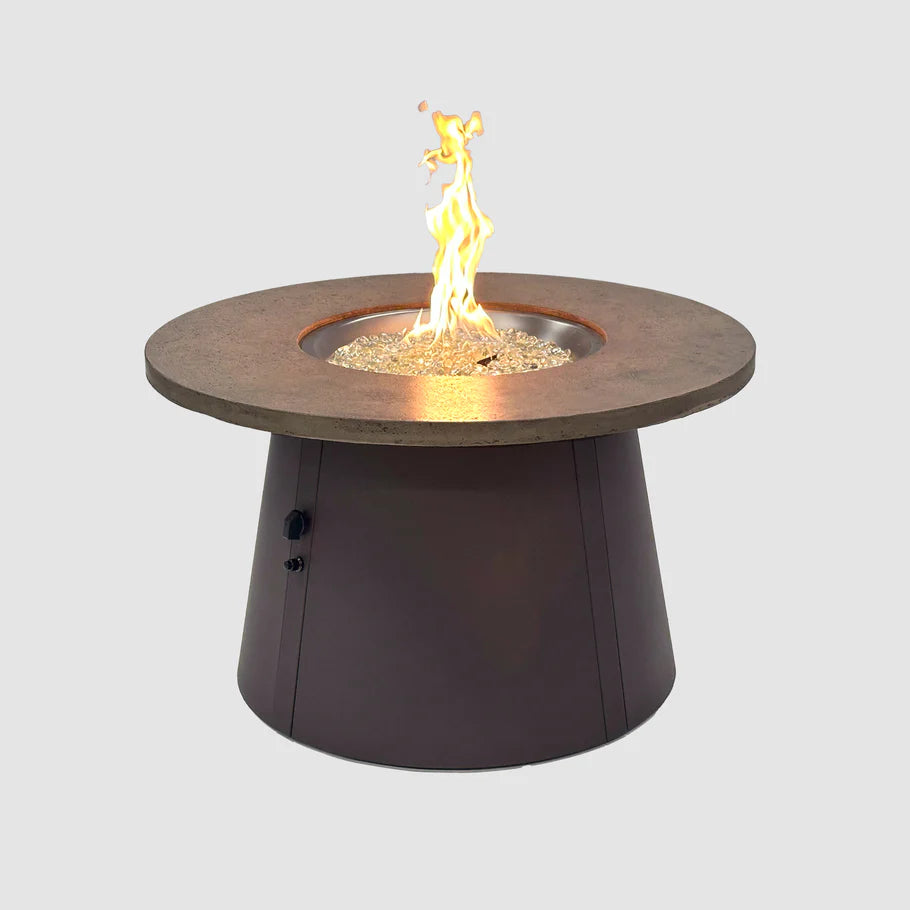 Outdoor Greatroom 48" Cirvalo Round Gas Fire Pit Table CIR-48-FSBR-K