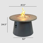 Outdoor Greatroom 42" Cirvalo Round Gas Fire Pit Table CIR-41-SOCG-K