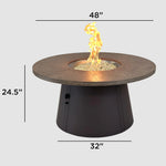Outdoor Greatroom 48" Cirvalo Round Gas Fire Pit Table CIR-48-FSBR-K