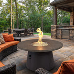 Outdoor Greatroom 48" Cirvalo Round Gas Fire Pit Table CIR-48-FSBR-K
