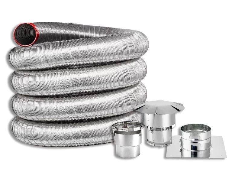 US Stove 25 foot Fireplace Insert Direct Connect Kit 6″ with Cap CLK-25