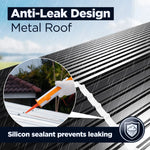 ALEKO 12 x 26 x 9.6' Metal Carport with Corrugated Roof and Sidewall Panels - Black CPMS-12-26-BLK-AP