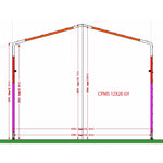 ALEKO 12W x 26L x 10H ft. Metal Carport with Corrugated Roof Panels and Sidewall Panels – Gray CPMS-12-26-GY-AP