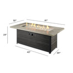 Outdoor Greatroom Cedar Ridge Fire Table CR-1242-K