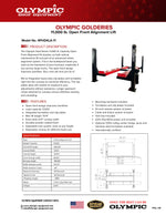 Olympic Open Front Alignment Lift / 11,000-lb. Capacity Car & Truck Maintenance / Turntables / Slip Plates / 138″ W X 246″ L 4PHDXLA-11