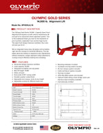 Olympic Alignment Lift / 14,000-lb. Capacity Car & Truck Maintenance / Turntables / Slip Plates / 138″ W X 246″ L 4PHDXLA-14