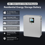 Sungold Wall Mounted 48V 100AH Residential Energy Storage Battery Pack Wi‑Fi & Bluetooth CoreX 5 Elite