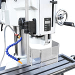 KaKa Industrial Mill Drill Machine, 1.26" Max Drilling & 2.95" Face Milling, Bench Lathe with Tapping, MT3 Spindle, Single-Phase 240V, for Home Workshop and Industrial Use DM-32A 183038V220