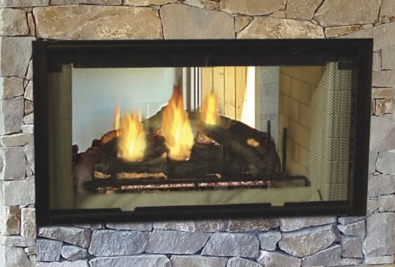 Majestic 42" Designer See-Thru Radiant Wood Burning Fireplace DSR42