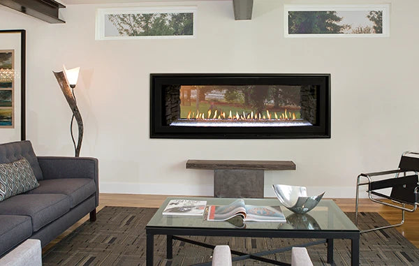American Hearth 48" Linear Boulevard Direct Vent See Through Fireplace DVLL48SP90