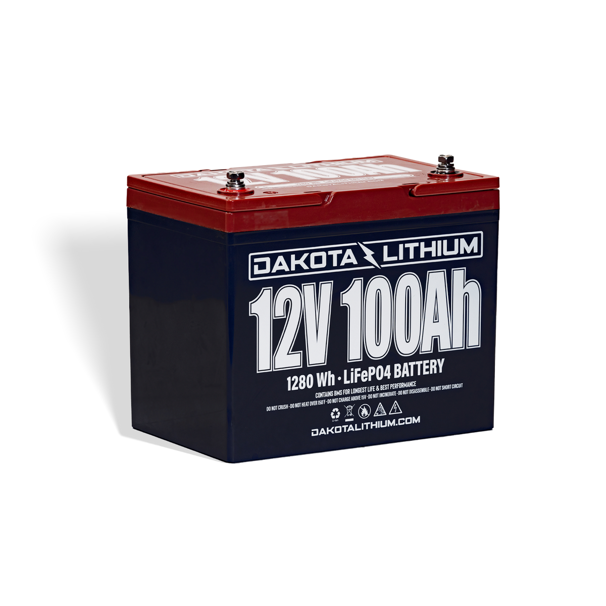 Dakota Lithium 12V 100Ah Deep Cycle Heated LiFePO4 Battery DL-10012-G24