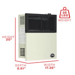 Ashley 11,000 BTU Direct Vent Propane Wall Heater DVAG11L