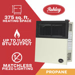 Ashley 11,000 BTU Direct Vent Propane Wall Heater DVAG11L