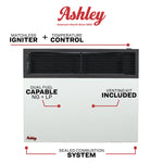 Ashley 25,000 BTU Direct Vent Dual Fuel Wall Heater DVAG25-DF