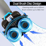 Prolux Cordless Commercial Micro Dual Brush Floor Cleaner, Scrubber and Buffer PLCC430BN