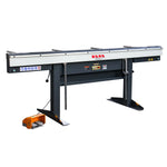 KaKa Industrial Sheet Metal Brake 98-inch, Electric Metal Brake Bender, 12-Ton 16-Gauge Capacity Magnetic Box and Pan Brake, 220V Single Phase with Foot Pedal Control, Includes Clamp Bars 173405V220