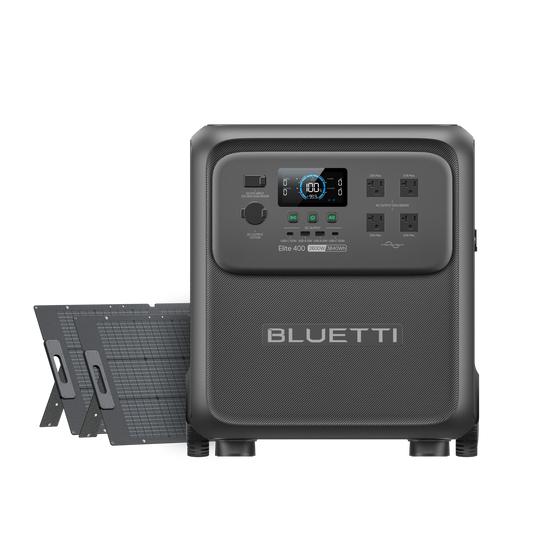 BLUETTI Elite 400 with 2x 200W Solar Panels
