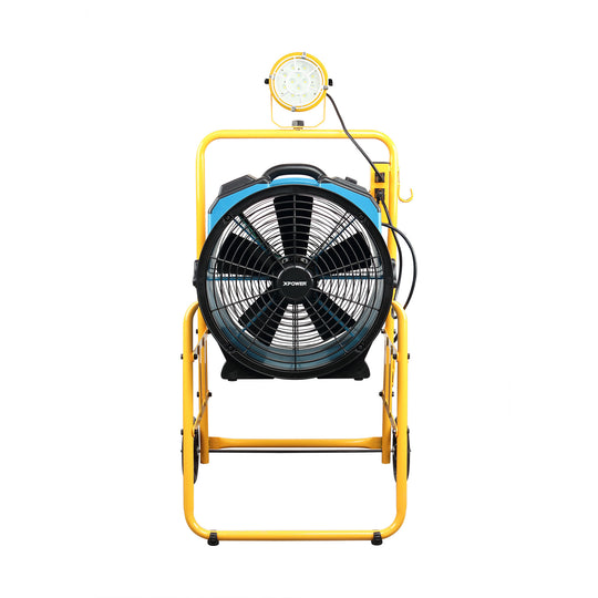 XPOWER FA-420K6 warehouse dock cooling fan kit yellow - front view