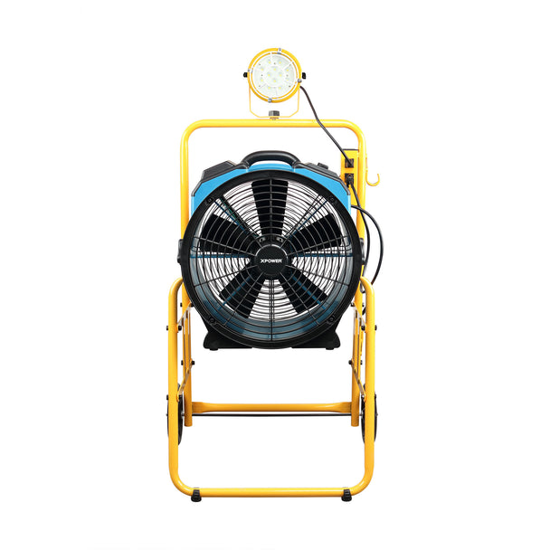 XPOWER FA-420K6 warehouse dock cooling fan kit yellow - front view