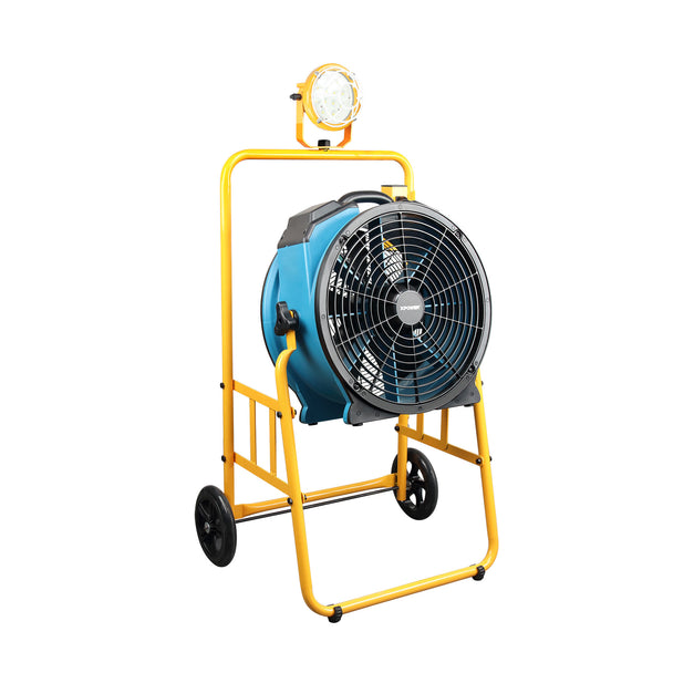 XPOWER FA-420K6 warehouse dock cooling fan kit blue - trolley detail