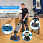Prolux Cordless Commercial Micro Dual Brush Floor Cleaner, Scrubber and Buffer PLCC430BN
