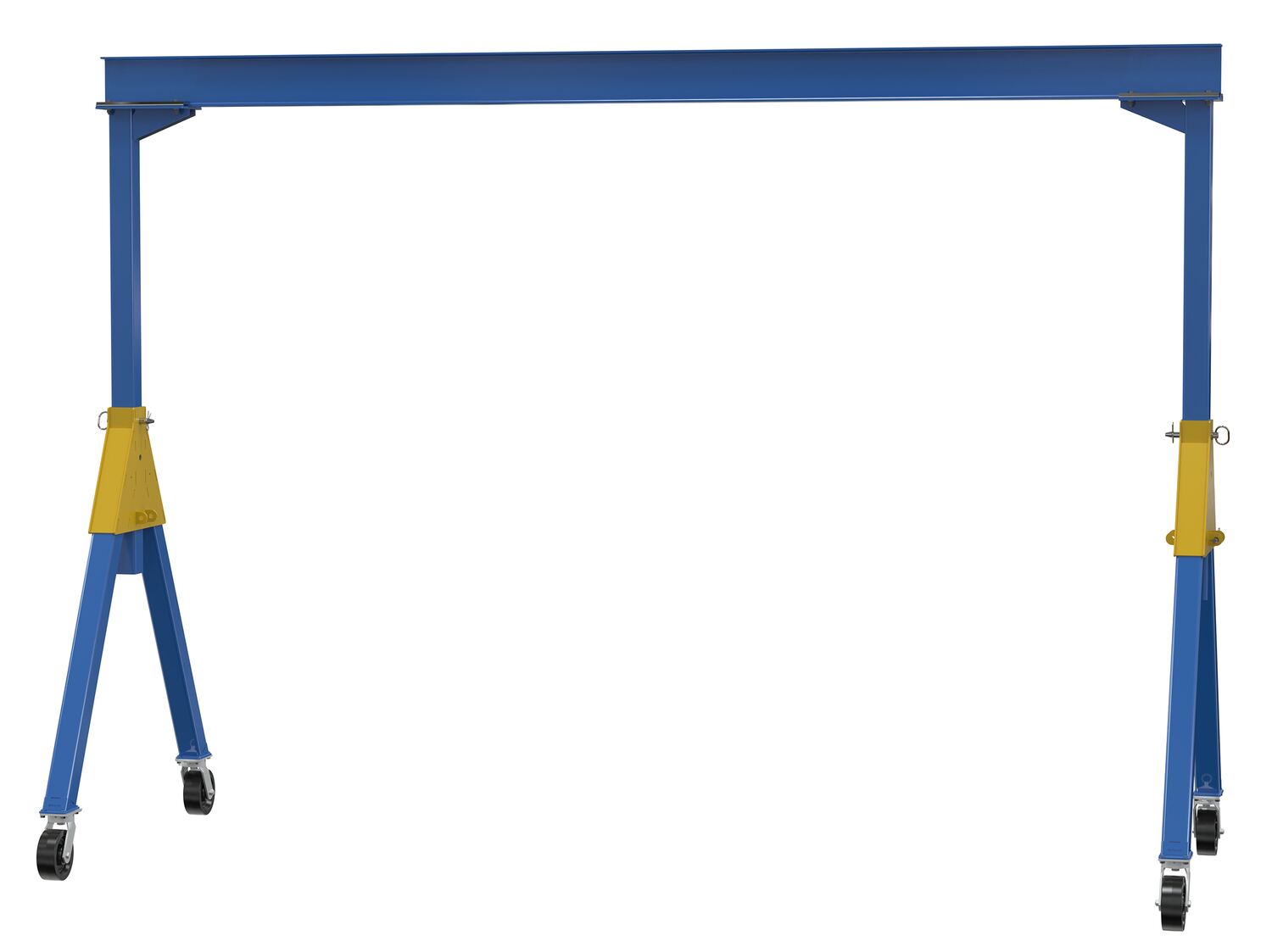 Vestil Steel Knockdown Fixed Gantry Crane with Phenolic Casters 15 Ft. 4000 Lb. Capacity Blue FHSN-4-15