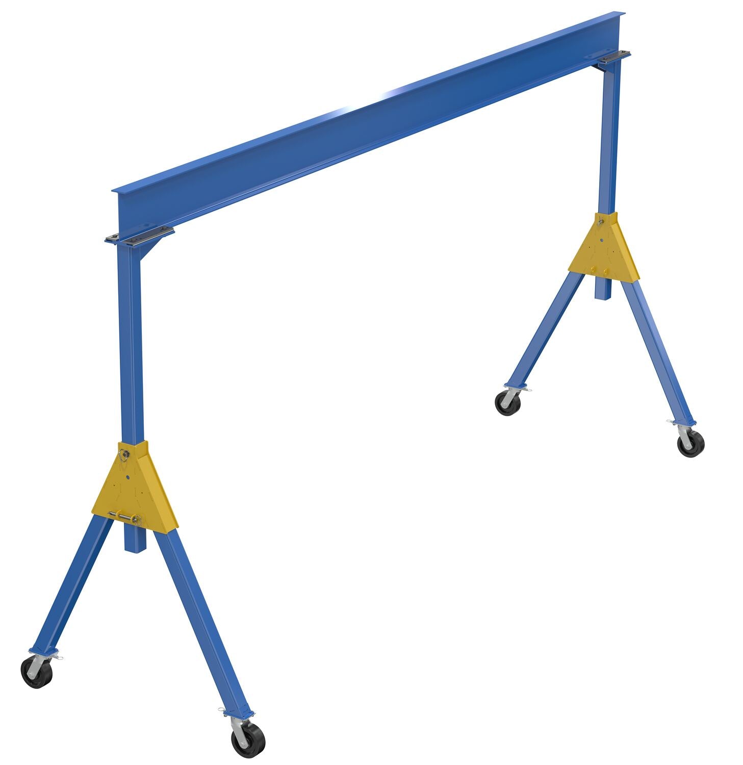Vestil Steel Knockdown Fixed Gantry Crane with Phenolic Casters 20 Ft. 4000 Lb. Capacity Blue FHSN-4-20