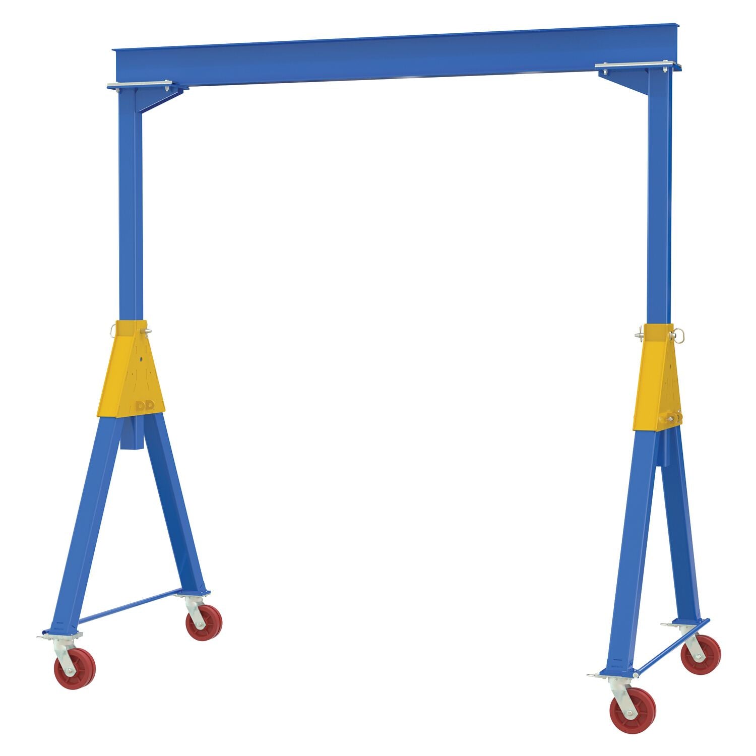 Vestil Steel Knockdown Fixed Gantry Crane with V-Groove Ductile Steel Casters 15 Ft. 8000 Lb. Capacity Blue FHSN-8-15-VG