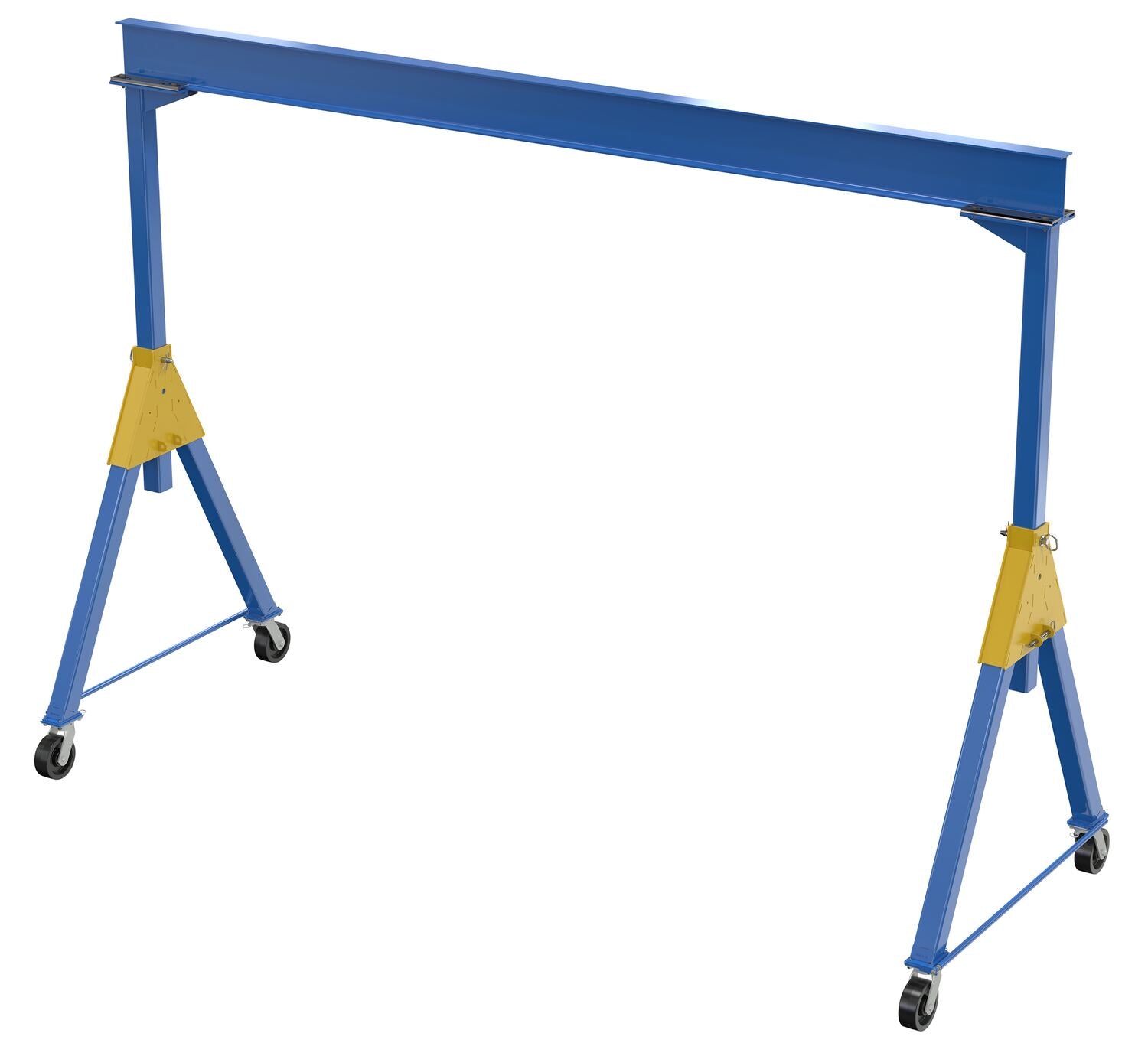 Vestil Steel Knockdown Fixed Gantry Crane with Phenolic Casters 15 Ft. 8000 Lb. Capacity Blue FHSN-8-15