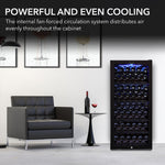 Whynter 124 Bottle Freestanding Wine Refrigerator FWC-1201BB
