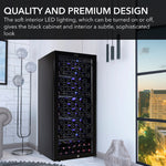 Whynter 124 Bottle Freestanding Wine Refrigerator FWC-1201BB