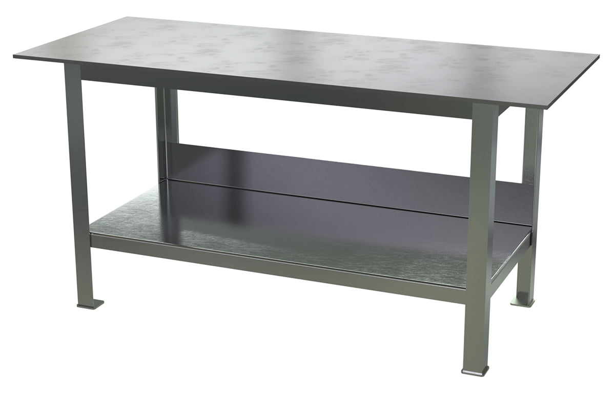 Vestil Steel Fixture Welding Table with 1/2 In. Thick Top 30 In. x 72 In. x 36 In. 8000 Lb. Capacity Bare FWT-050-3072
