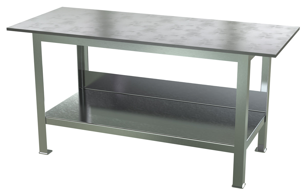 Vestil Steel Fixture Welding Table with 3/4 In. Thick Top 30 In. x 72 In. x 36-1/4 In. 8000 Lb. Capacity Bare FWT-075-3072
