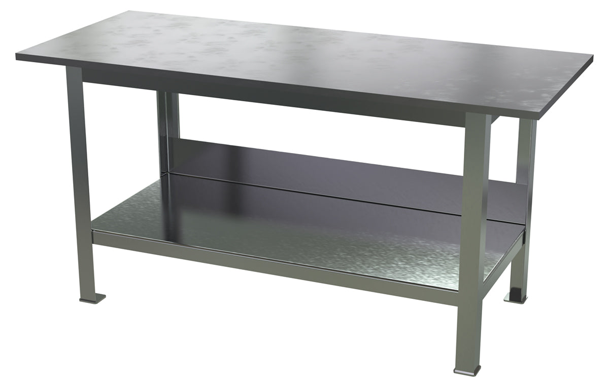 Vestil Steel Fixture Welding Table with 1 In. Thick Top 30 In. x 72 In. x 36-1/2 In. 8000 Lb. Capacity Bare FWT-100-3072