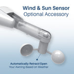 ALEKO Italian Full Cassette 10 x 8 Ft. Motorized Patio Awning with App and Remote Control AF10X8NERGRI-AP