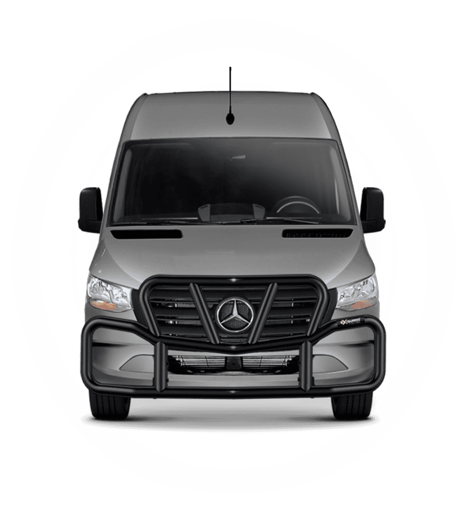 Ex-Guard Grille Guard Kit Mounting Bracket With Lower Front-End Coverage For '19-Newer Mercedes-Benz Sprinter Vans CV-19MSP-25B-KIT