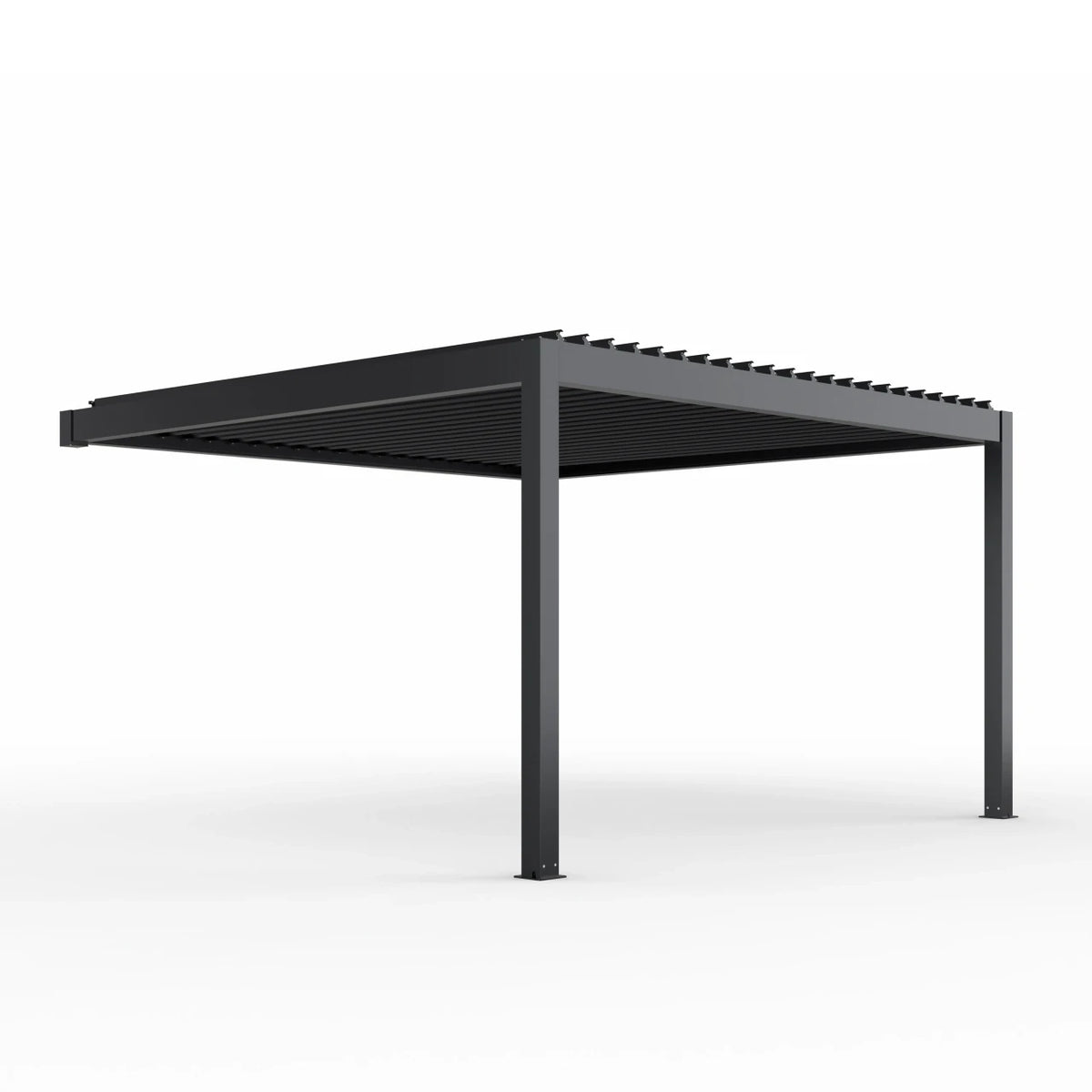 ALEKO 12x13 ft. Powered Aluminum Wall-Mounted Pergola with LED Lights - Galaxy Collection PERG12X13GALAXY-AP