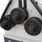 KaKa Industrial Roll Bending Machine- Heavy Duty Hydraulic Profile Bender for Steel Pipe, 3HP Heavy Duty Bender for 2.4 inch Flat Bar, 1.4 inch Round Tube & 2 inch Square Bar, 220V 3-Phase HRBM-50HV 191023V230V460