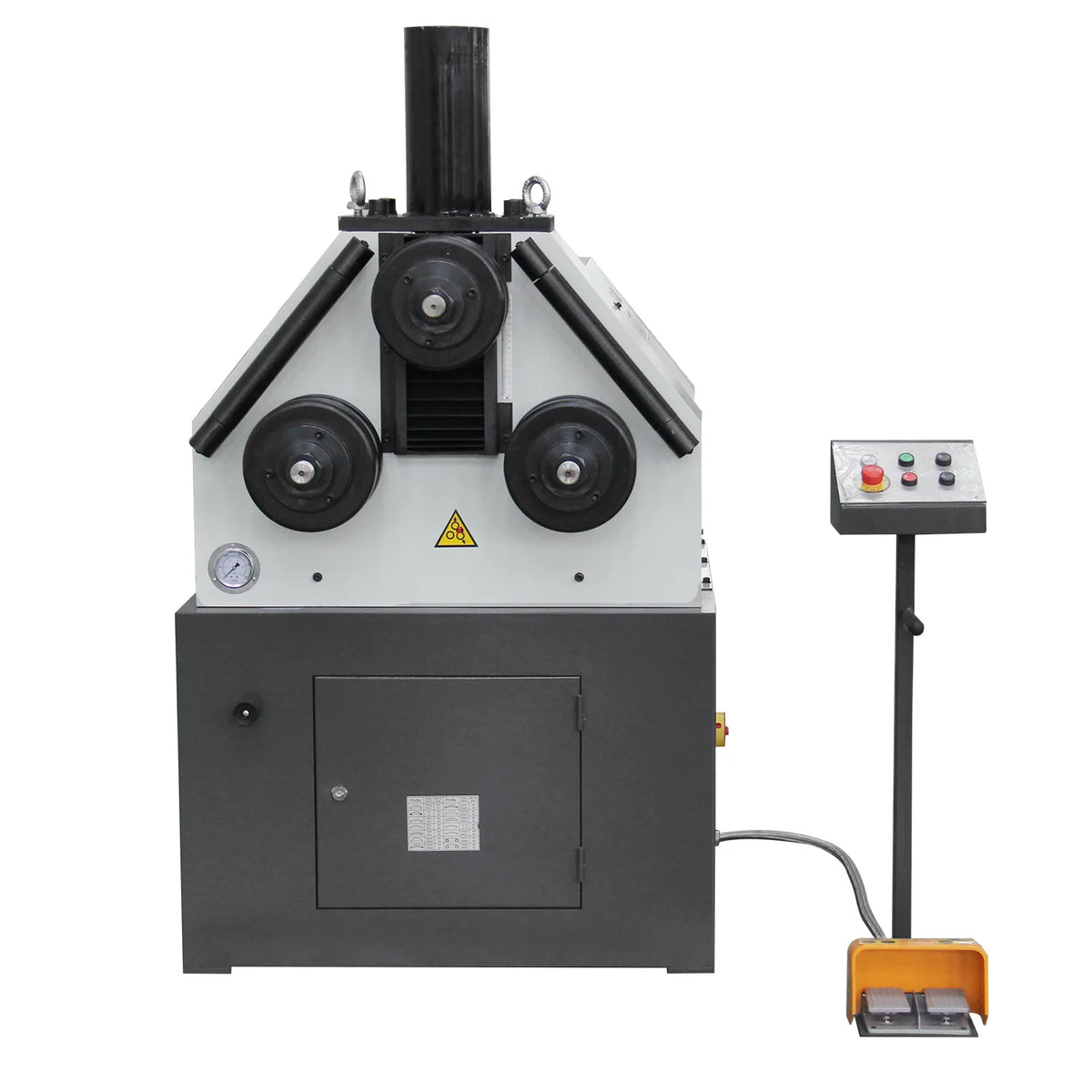 KaKa Industrial Roll Bending Machine Heavy Duty Hydraulic Processes Flat Bar, Square Tube, Round Bar and Structural Sections, Horizontal/Vertical Operation, 220V 3PH HRBM-65H 191021V230V460
