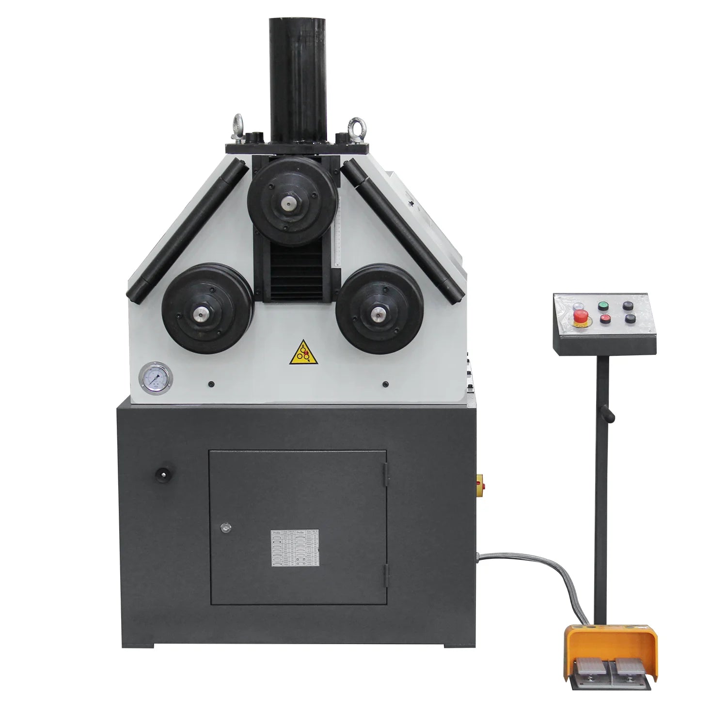 KaKa Industrial Roll Bending Machine Heavy Duty Hydraulic Processes Flat Bar, Square Tube, Round Bar and Structural Sections, Horizontal/Vertical Operation, 220V 3PH HRBM-65H 191021V230V460