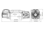 ARB Wheeler 12V Winch, 10,000 lb Pull, 92 ft Synthetic Rope ARW100SA