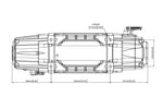ARB Wheeler 12V Winch, 10,000 lb Pull, 92 ft Synthetic Rope ARW100SA