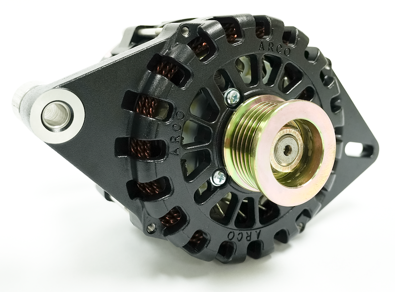 Arco Marine A275L Alternator; 12 V; 311 A At 9000 RPM; 1–2 Inch Single-Foot Mount; External Regulator 4027
