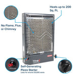 Camco Olympian Wave 6 LP Gas Heater, 3,200–6,000 BTU 57341