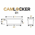 Camlocker Crossover, Polished, 71×20×14 in S71