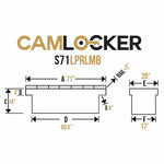 Camlocker Low-Profile Crossover With Rails, Matte Black, 71×20×14 in S71LP_RLMB
