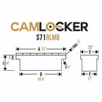 Camlocker Crossover With Rails, Matte Black, 71×20×14 in S71_RLMB