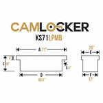 Camlocker Low-Profile Crossover, Matte Black, 71×20×19 in KS71LP_MB